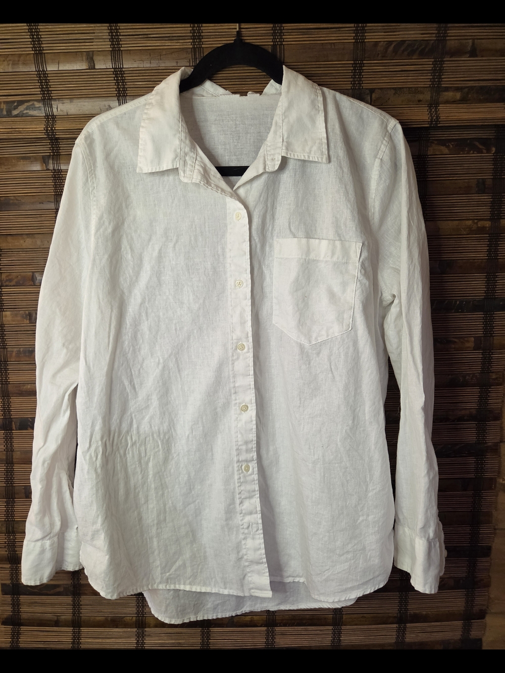 GAP Women's Boyfriend Fit White Linen L